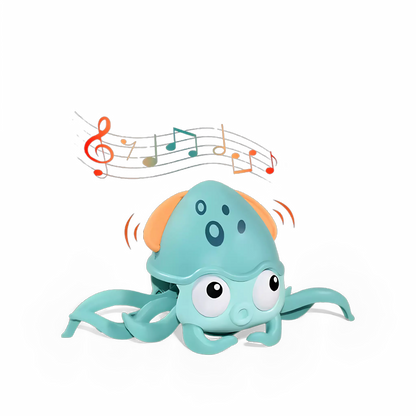 Detalhe do caranguejo que anda e desvia de obstáculos, ideal para crianças.