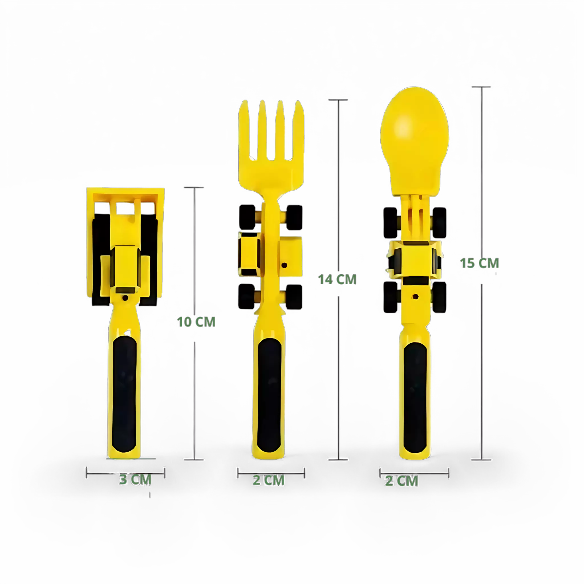 Kit de utensílios interativos incentivando a alimentação saudável
